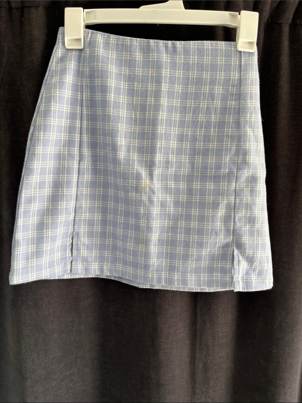 Brandy Melville Blue Plaid Mini Skirt One Size Preppy